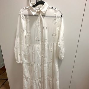Zara crochet white dress